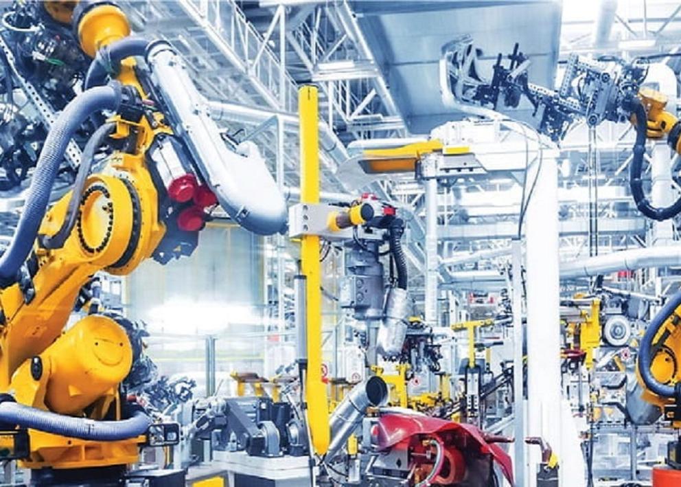 Automated car factory floor in India